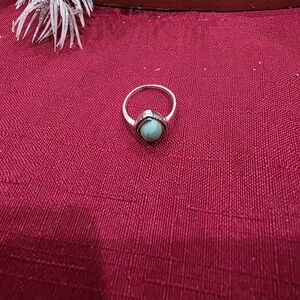 Elegant Silver Ring with White Stone